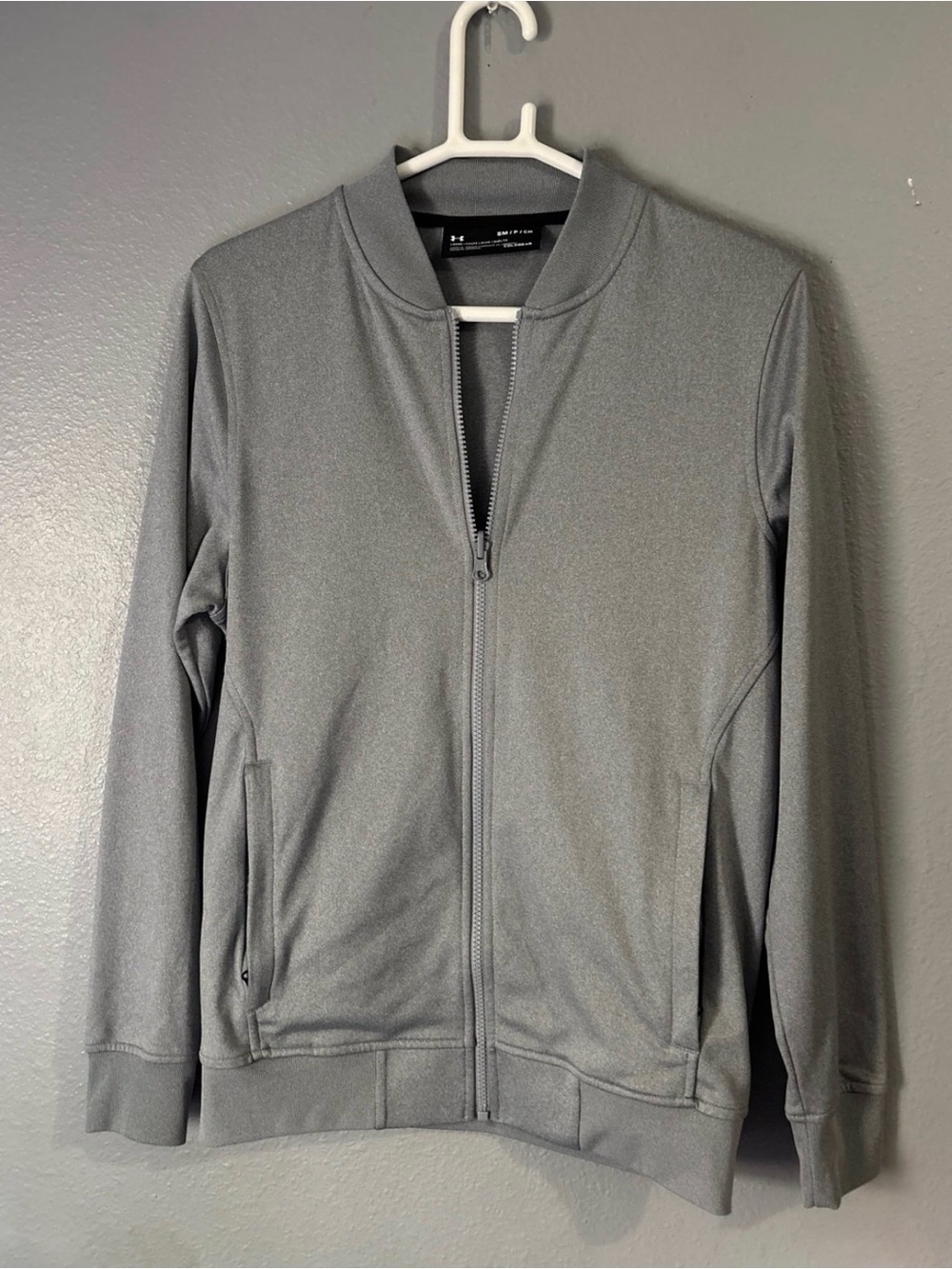 Under Armour Light Gray ColdGear Zip Hoodie